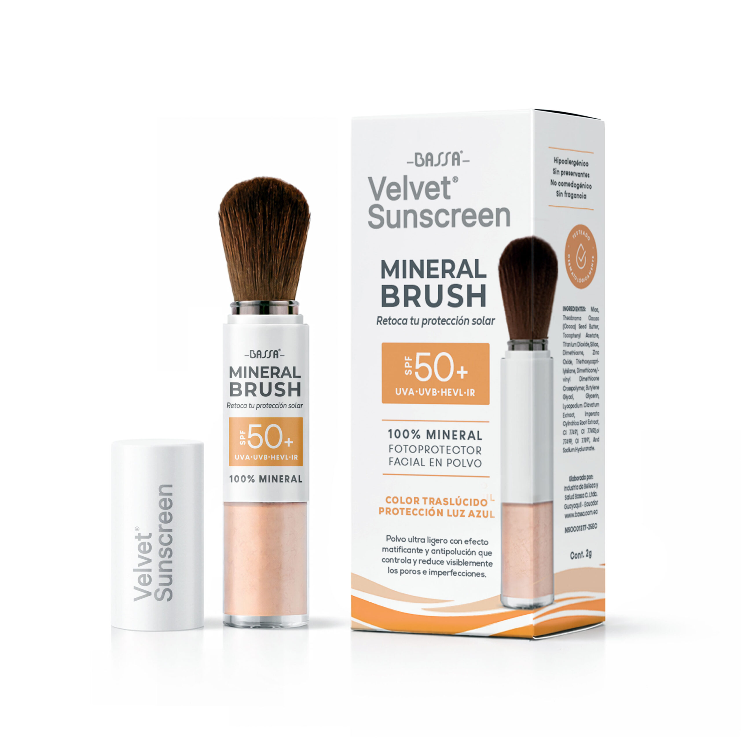 Velvet Sunscreen Mineral Brush SPF50+
